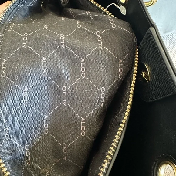 ALDO Elegant Black Tote with Gold Accents - Picture 12 of 12